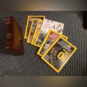 2004 National Geographic Magazines & Slip Cover Case Slipcase Jan - July + 1 Map